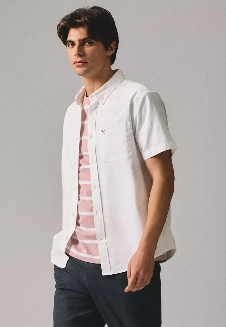 Regular Fit Basic Stripe T-Shirt In  Knit Jersey