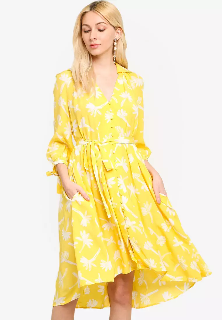French connection on sale yellow dress