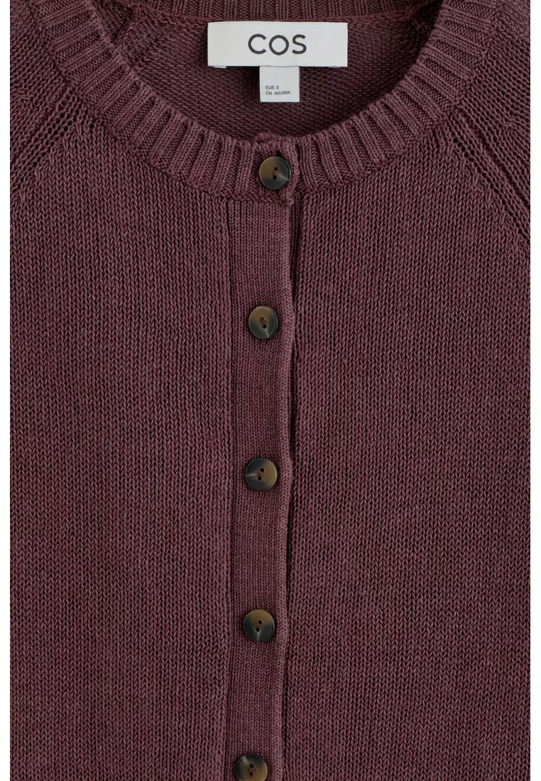 KNITTED LINEN CARDIGAN