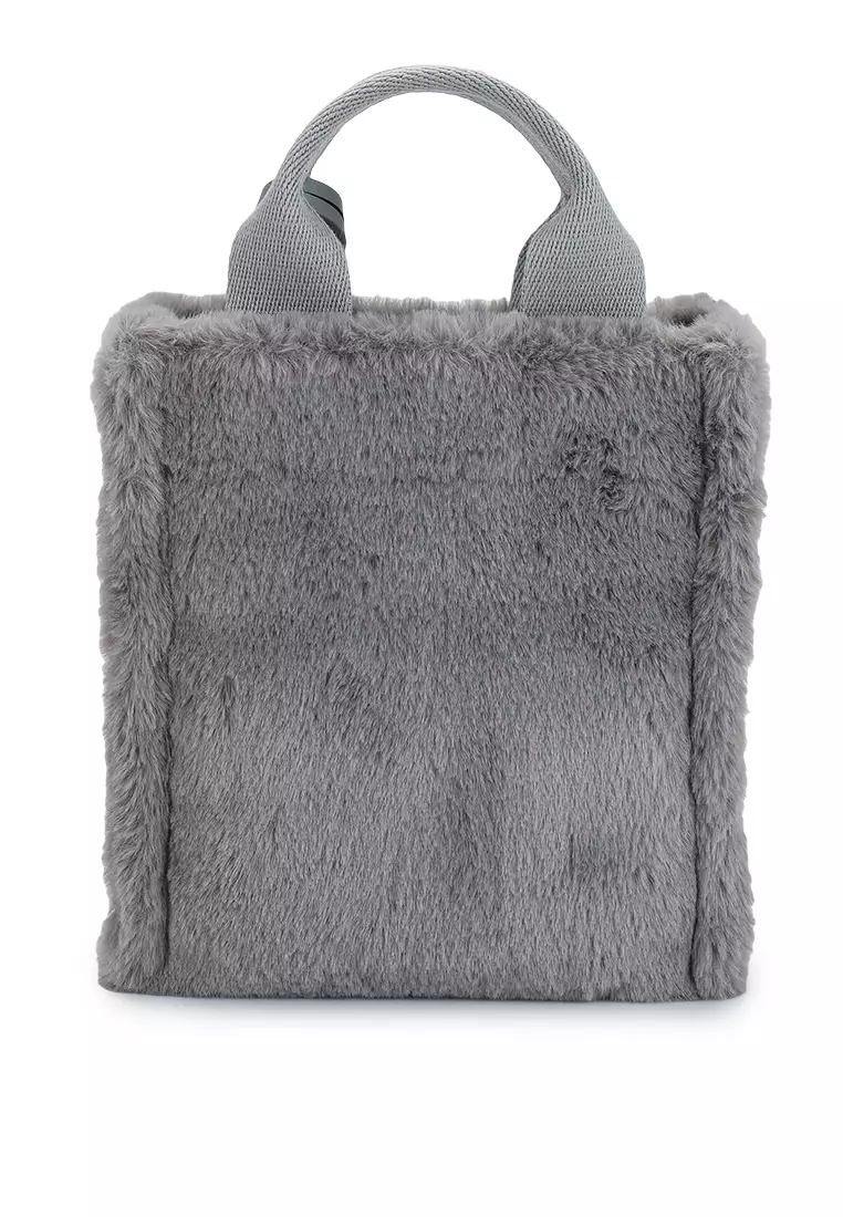 Buy agnès b. Faux Fur Two Way Shoulder Tote Bag 2024 Online | ZALORA