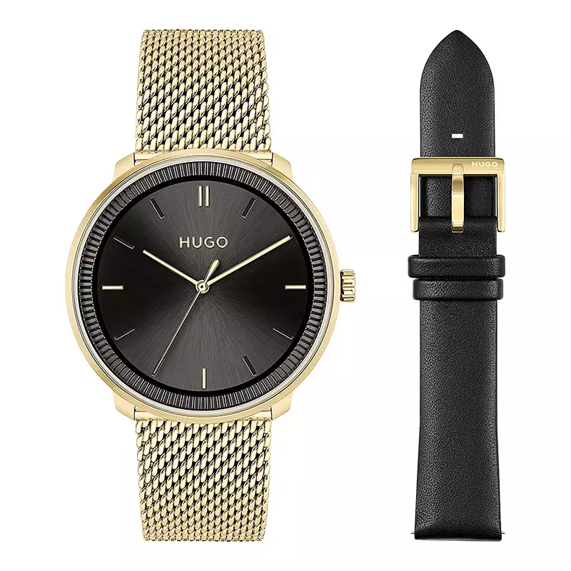 Hugo boss watch black gold Clearance