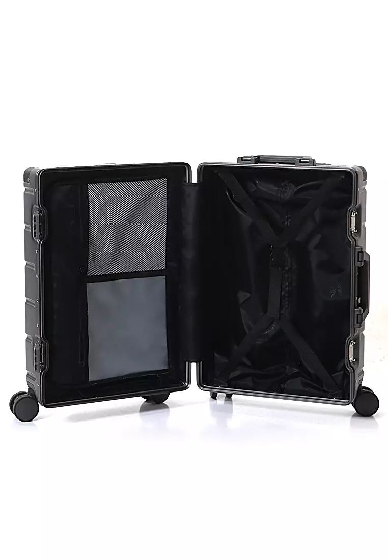 Barayev Koper Alumunium Frame Size 20 Inch Travel Bag Unisex TSA Lock Material Polycarbonate ORIGINAL - Grey