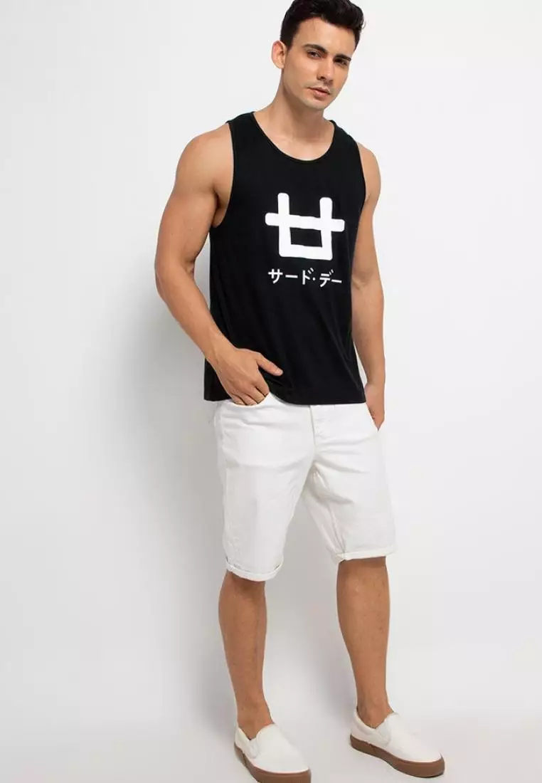 MTI24 Kutung Pria Casual HKR Logo Hitam