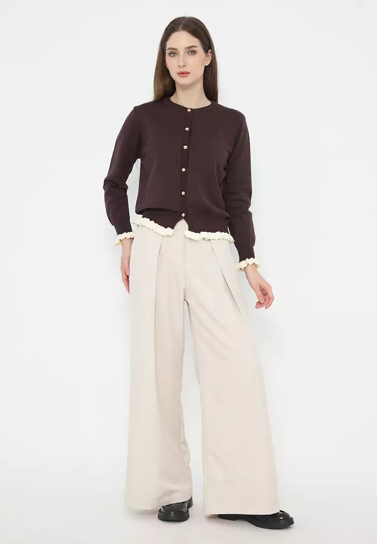 Ruffle Premium Knit Blouse