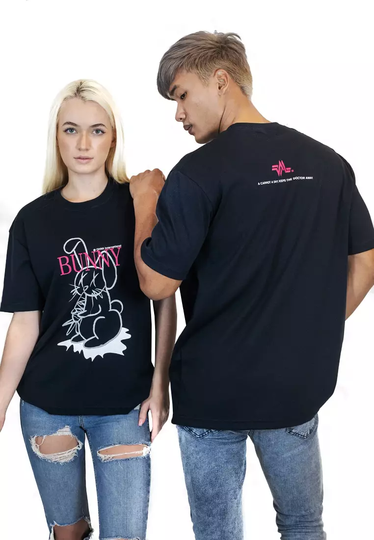 Buy OHNII OVERSIZED BUNNY COTTON JERSEY TSHIRT (NAVY BLUE) 2023 Online