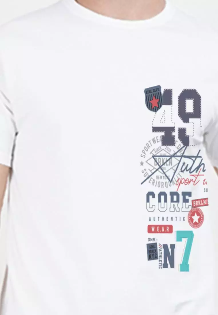 Authentic Graphic White Cotton Short Sleeve Street Wear Essential T-Shirt