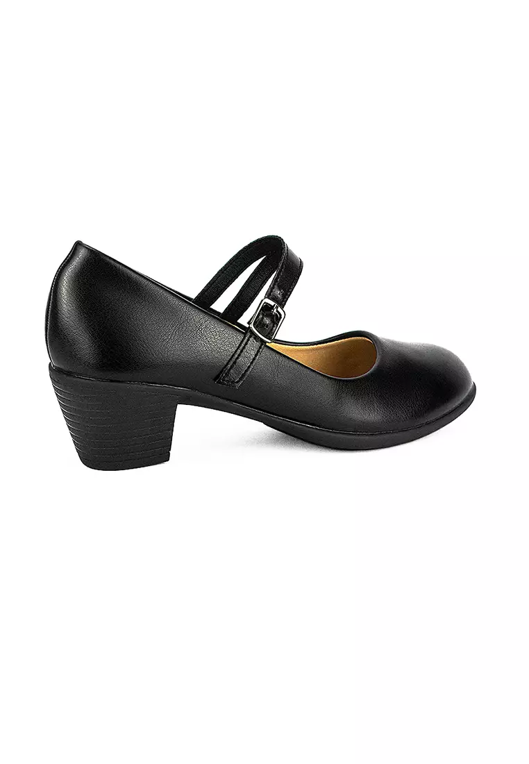 Women's College Pumps Shoes LW 24123 Black C31 C41