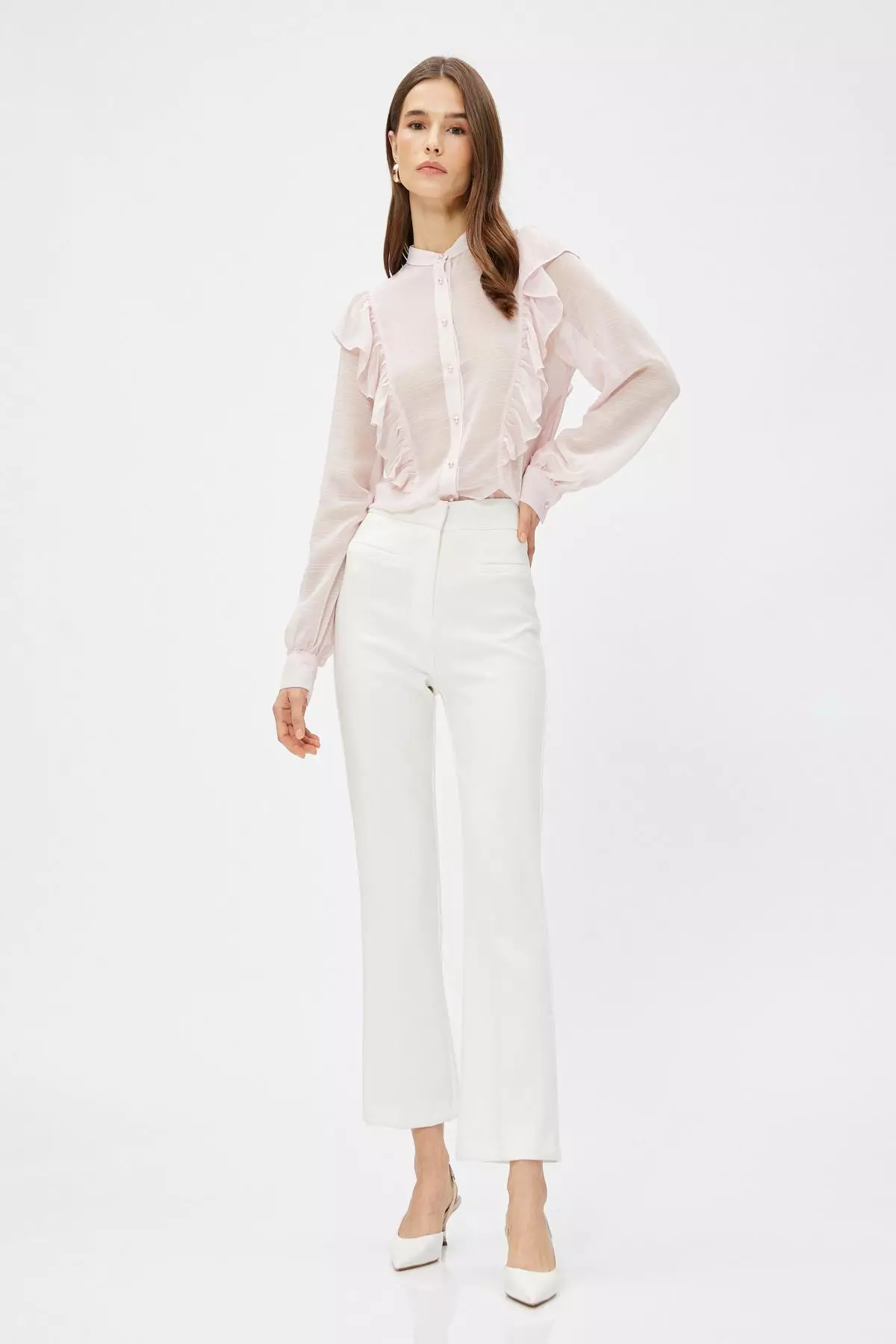 Koton DEEP V NECK - Costume da bagno - white/bianco