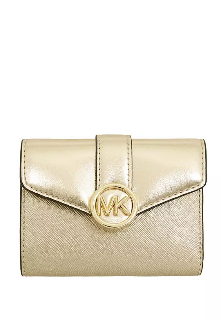Carmen Medium Flap Bifold Wallet - Pale Gold