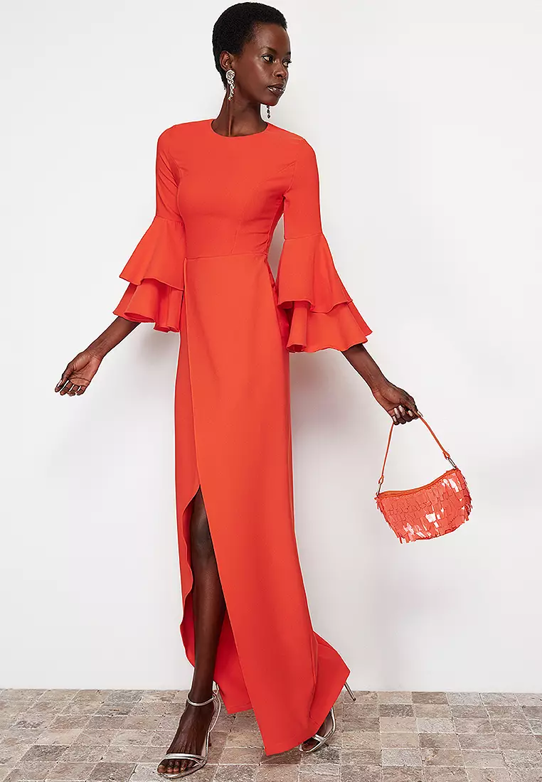 Front Slit Midi Dress