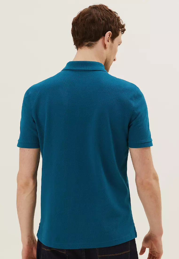Jual Marks & Spencer Pure Cotton Pique Polo Shirt Original 2024 ...