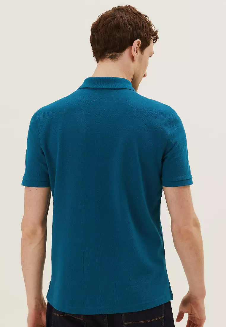 Pure Cotton Pique Polo Shirt