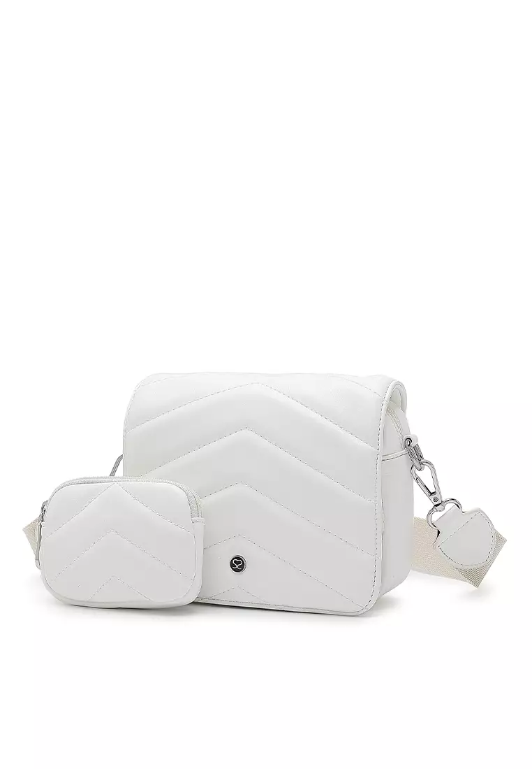 White quilted clearance cross body bag