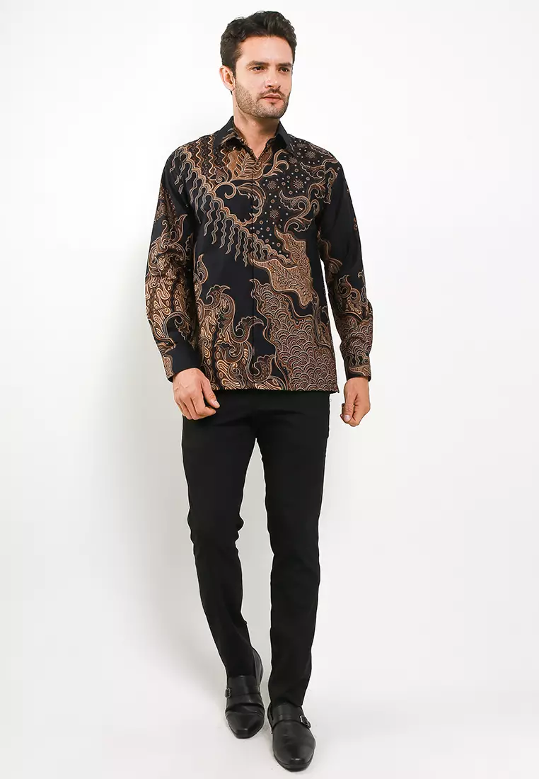 BATIK TALENTA EXCLUSIVE Lengan panjang dobby SOGAN BJ BLACK