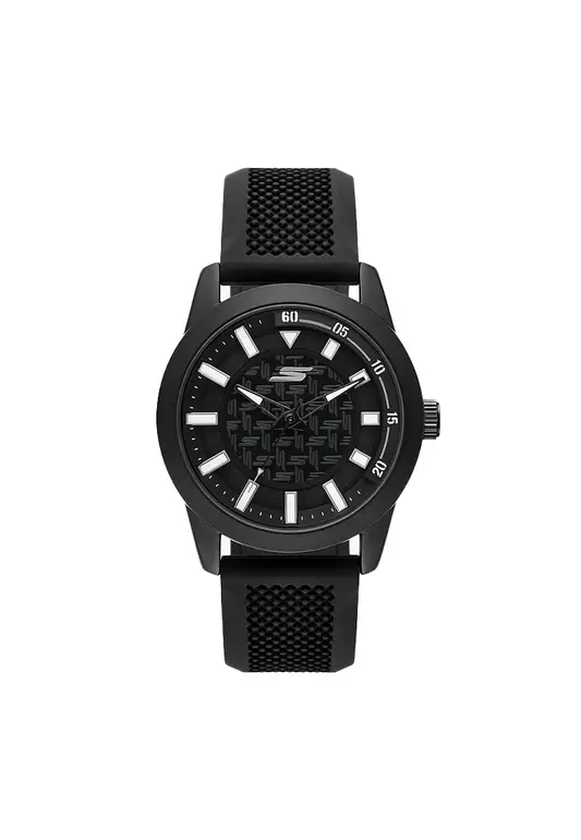 Men's Clement Black Leather Analog Watch SKC-SR8111