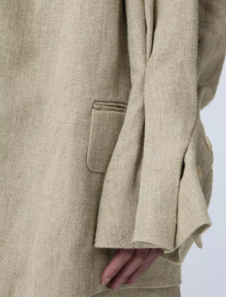 百搭宽松中长款西服