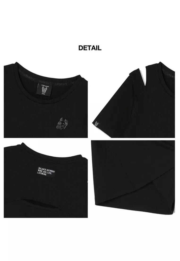 MLB Korea Classic Monogram Front Pattern Collar Tee Shirt NY Yankees Black