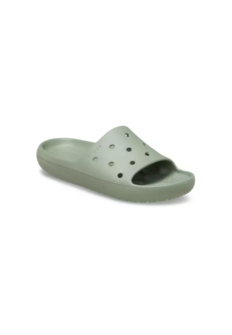 Discount on Crocs  shoes - SKU: Classic Slide V2 in Moss