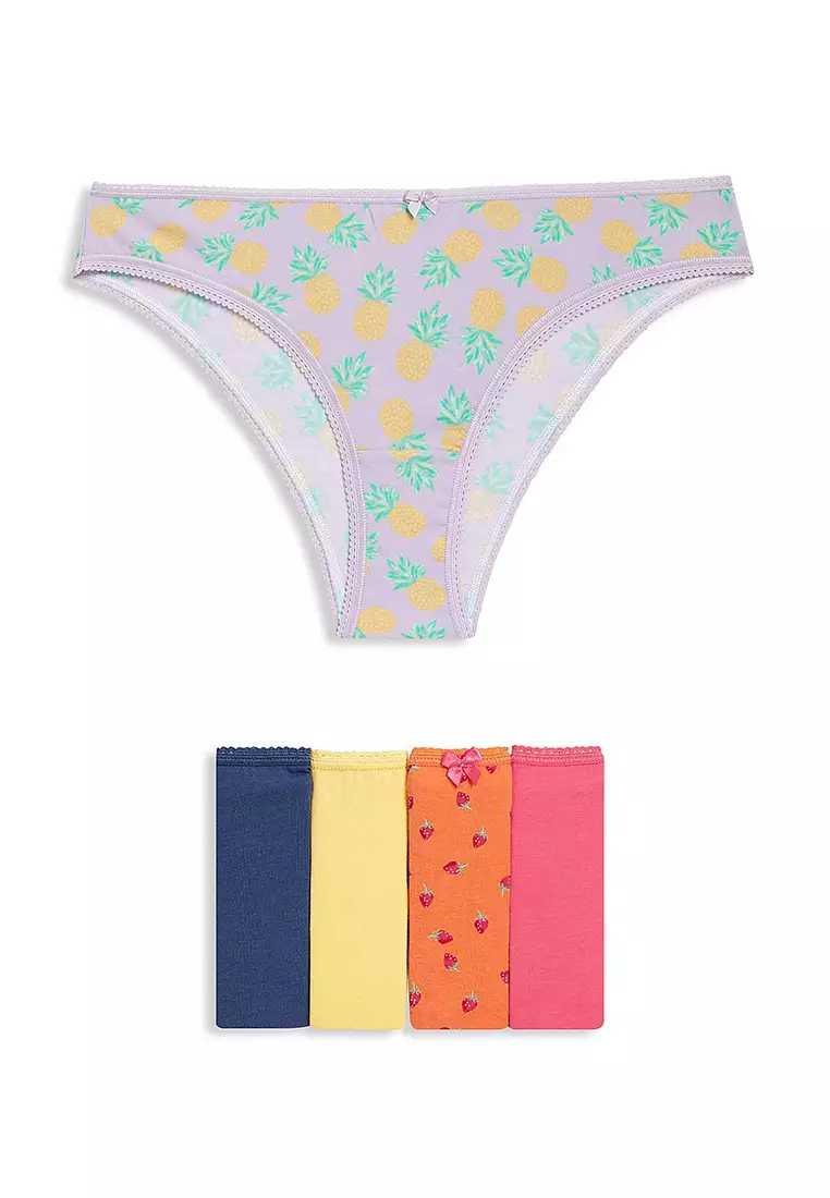 5pk Cotton Lycra™ Brazilian Knickers