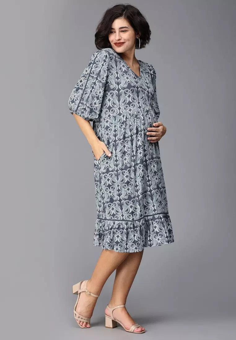 Darling Escape Maternity And Nursing Tier Dress