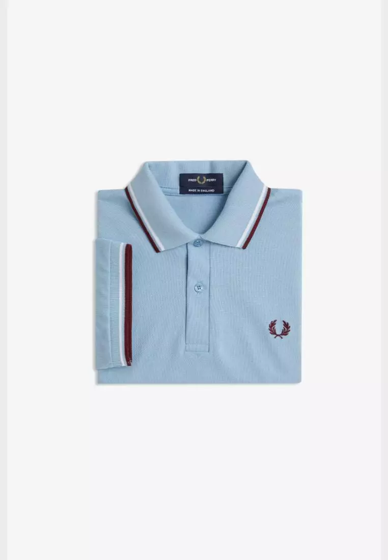Fred Perry M12 Twin Tipped Fred Perry Shirt (Sky)