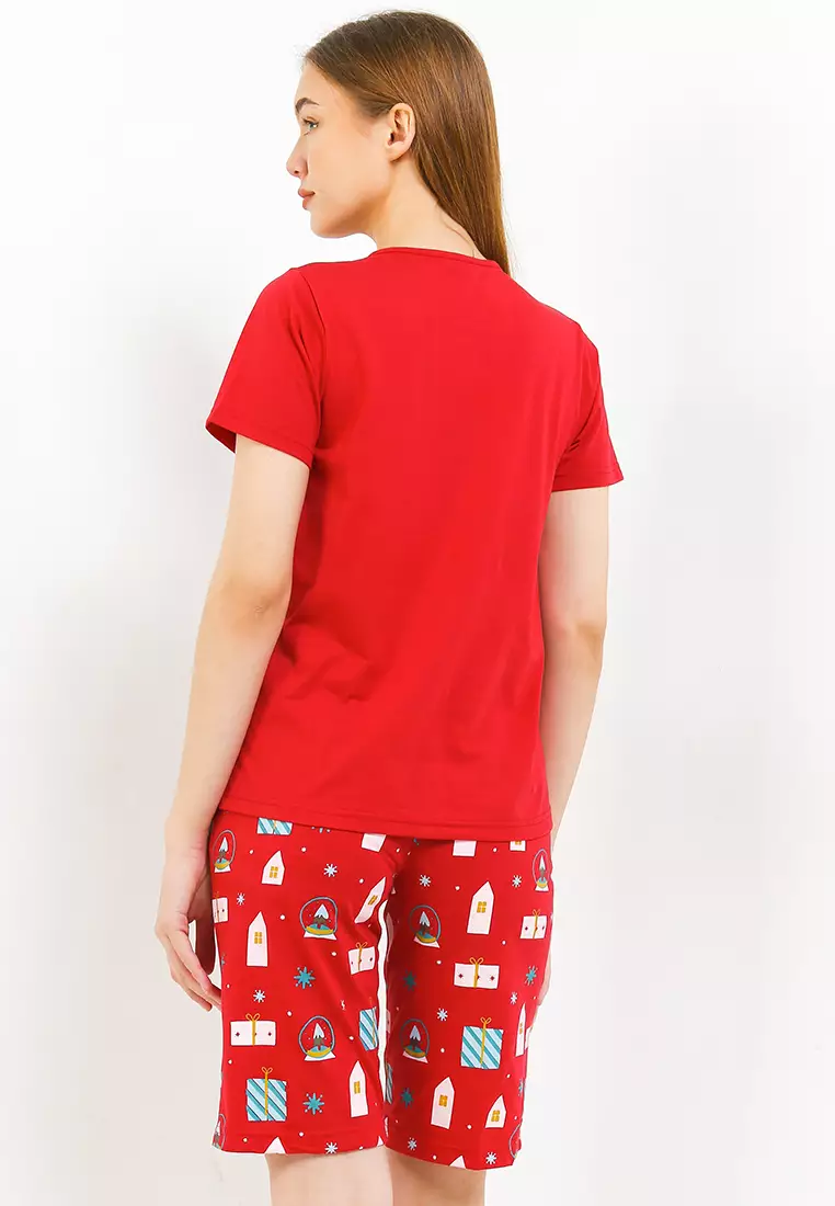 Pyjama Baju Tidur  Short Sleeve Short Pants Sleepwear