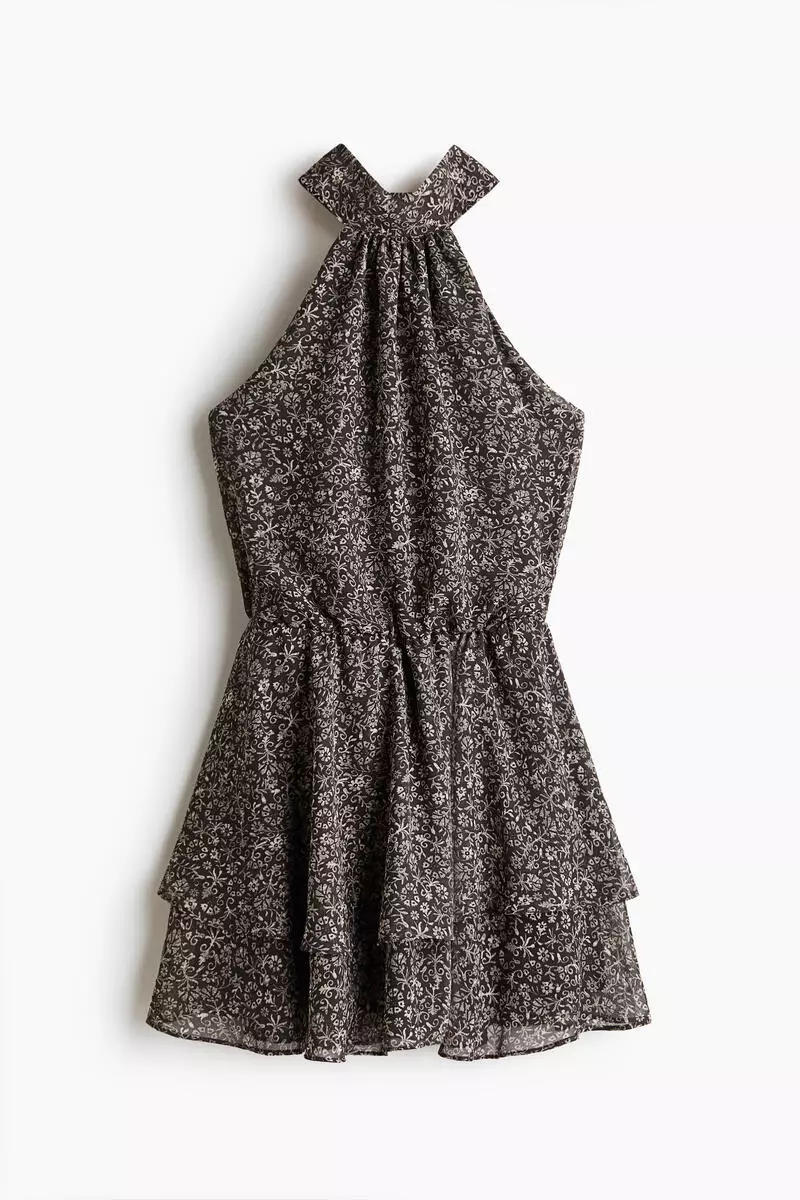 Chiffon halterneck dress