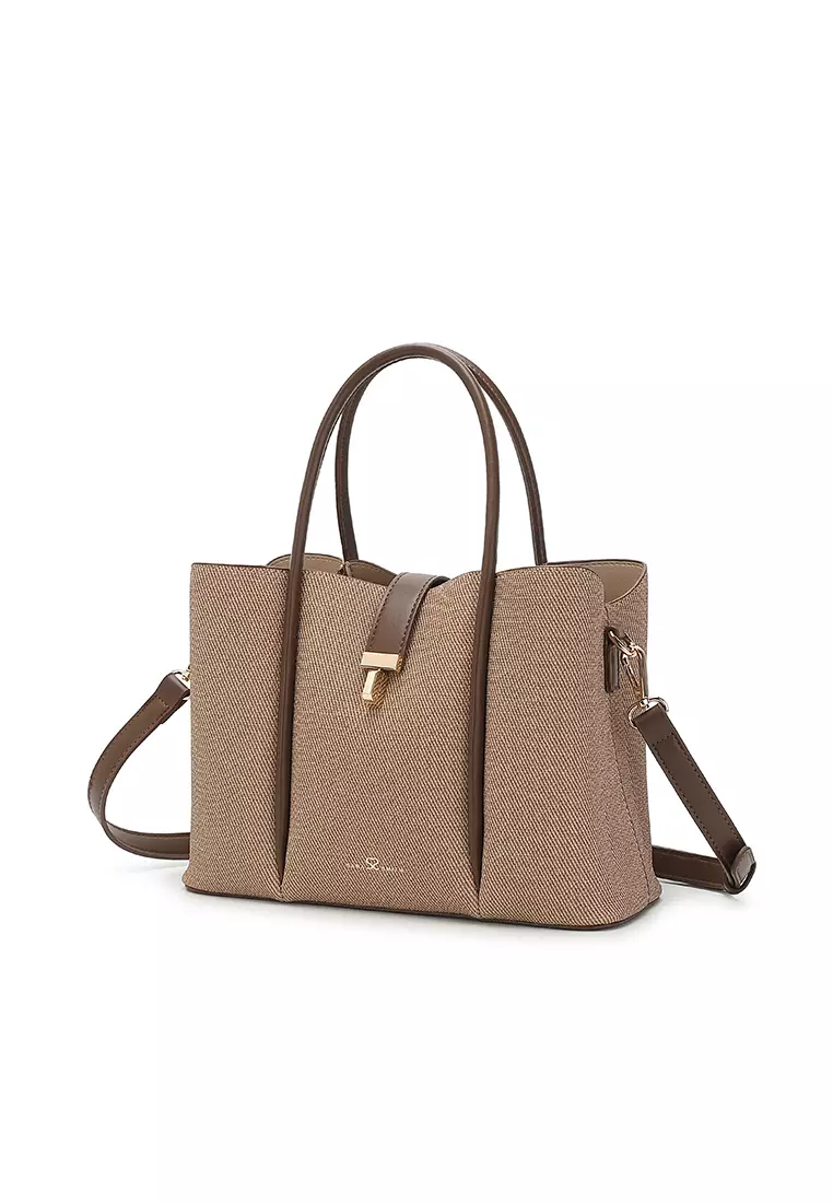 Women's Top Handle Bag / Sling Bag / Crossbody Bag / Shoulder Bag (Tas Tangan Wanita / Tas Selempang Wanita / Tas Bahu Wanita) - Cokelat