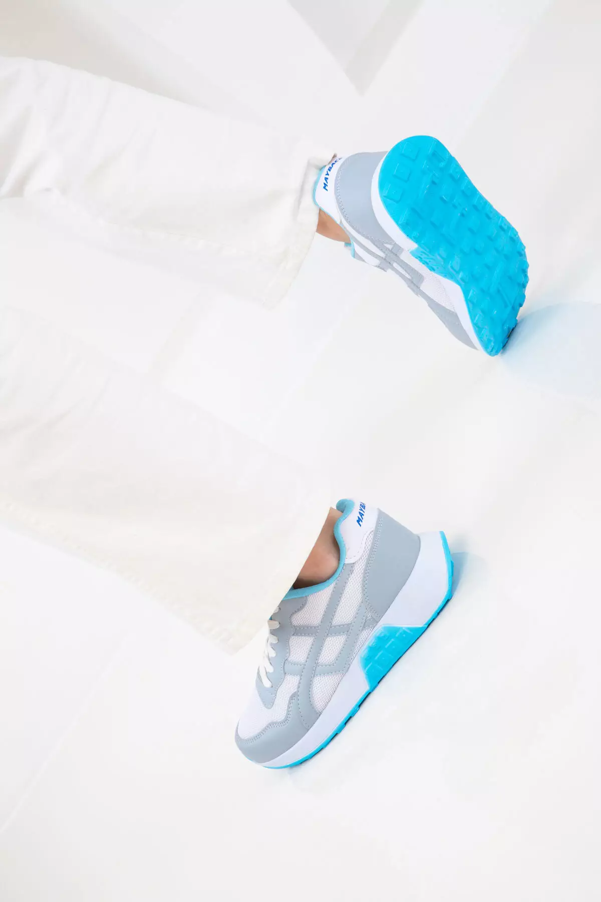 Ice-White-Blue Women's Sneaker 20654
