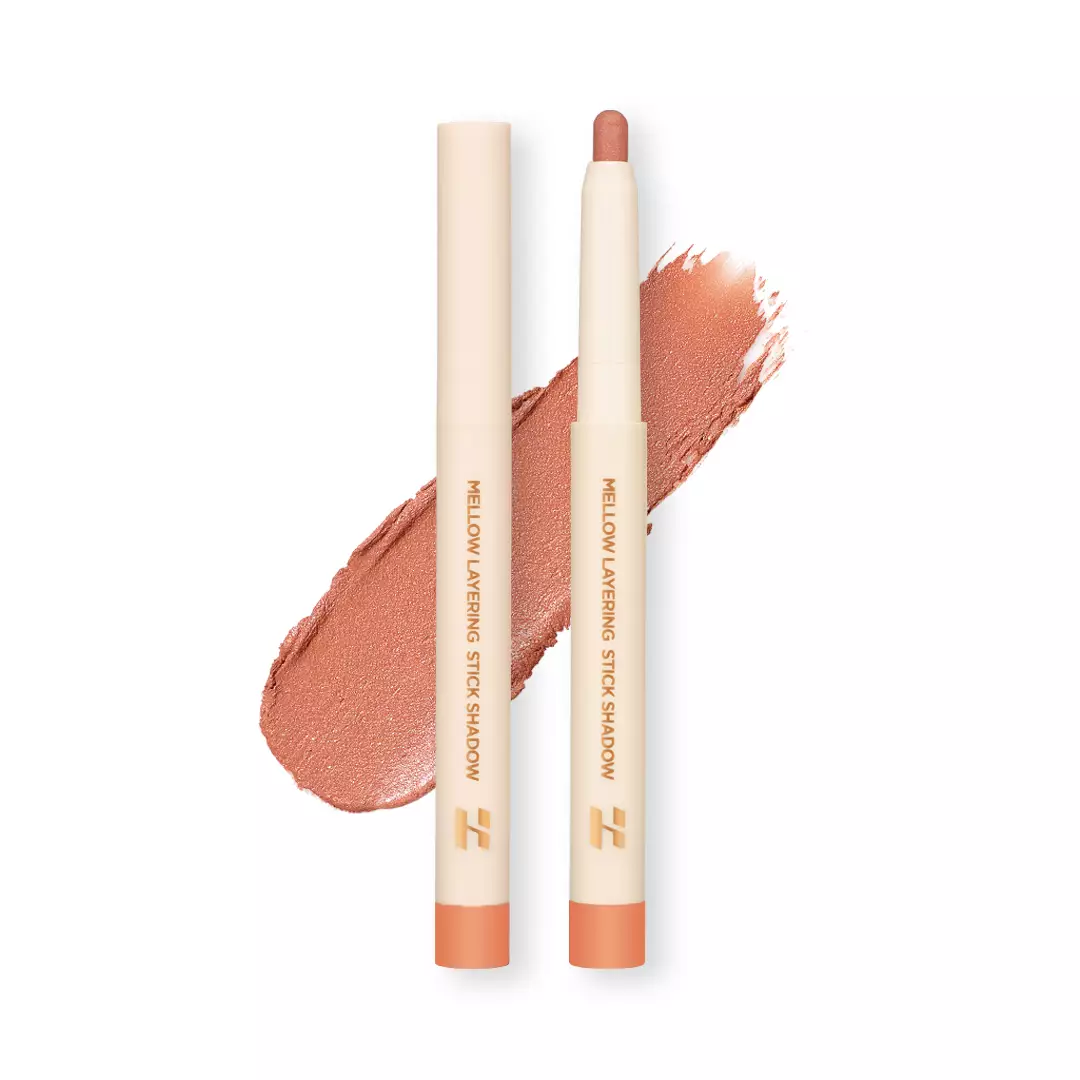 Holika Holika Mellow Layering Stick Shadow 02 Fall In Peach | Buildable Eye & Cheek Colors