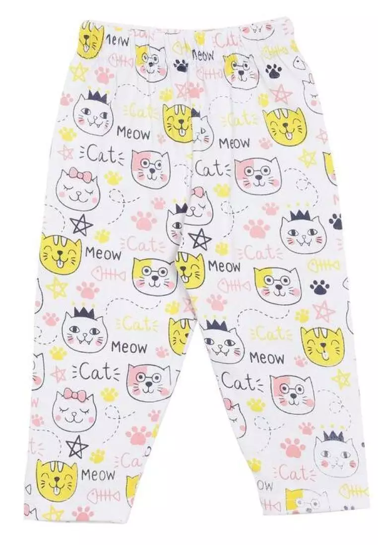The Mom Store Kids Pajama Set Pack Of 3 Baby Koala, Tall as a Giraffe & Meow Meow - Multicolor