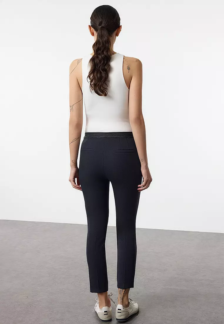 Metallic Thread Skinny Pants