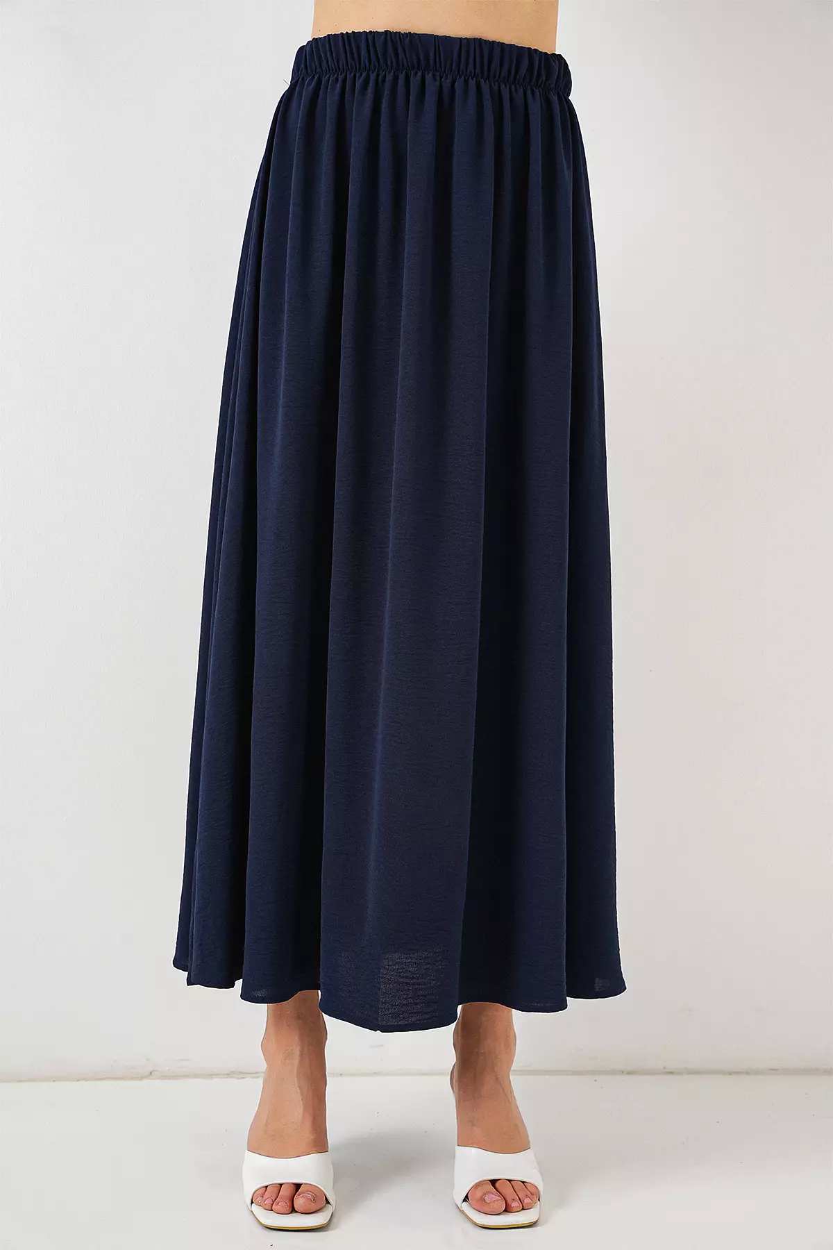 Women's Long Ayrobin Skirt 8050 - Navy Blue