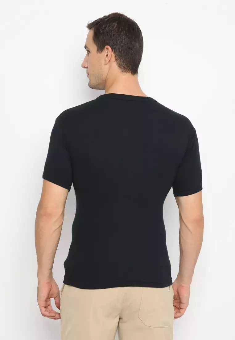 Jobb Orlonfo Kaos Dalam Pria Slim Fit Hitam