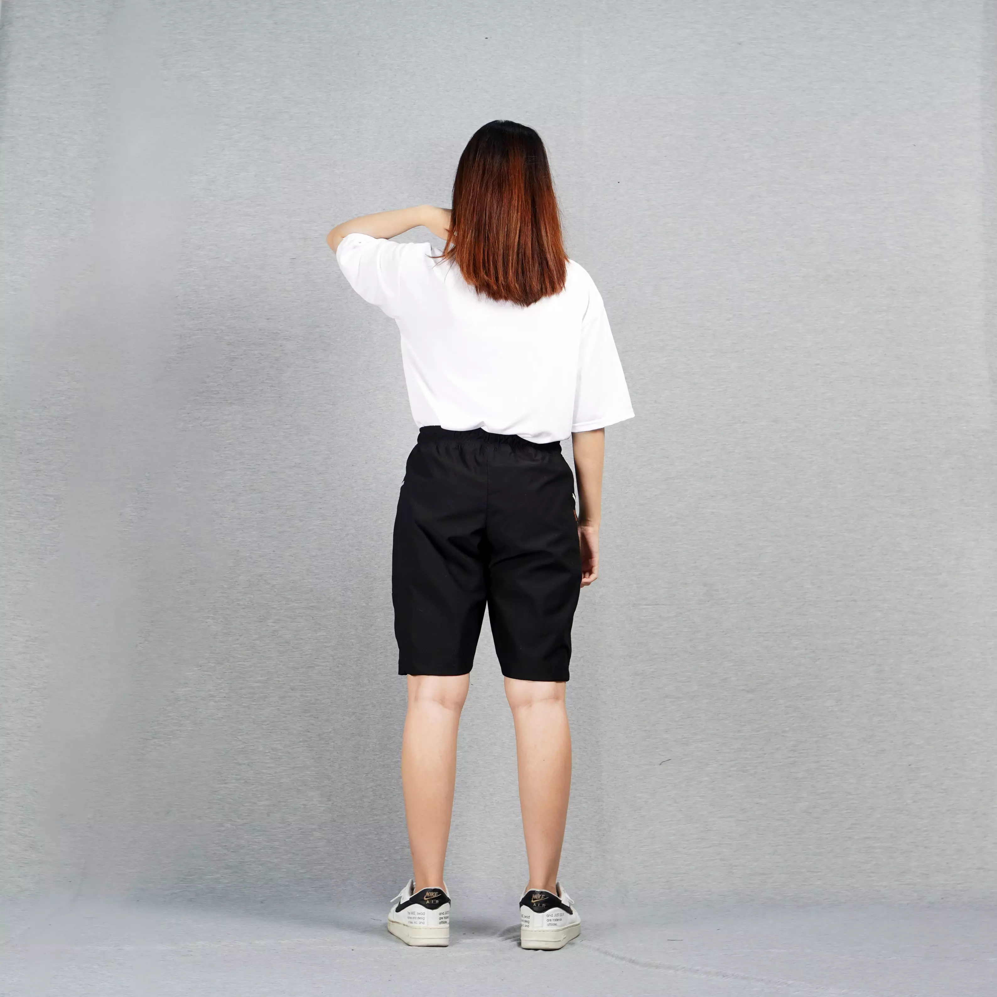 XYAN Celana Pendek Wanita Celana Chino Pendek Celana Pendek Chino Pants Short Pants - HITAM
