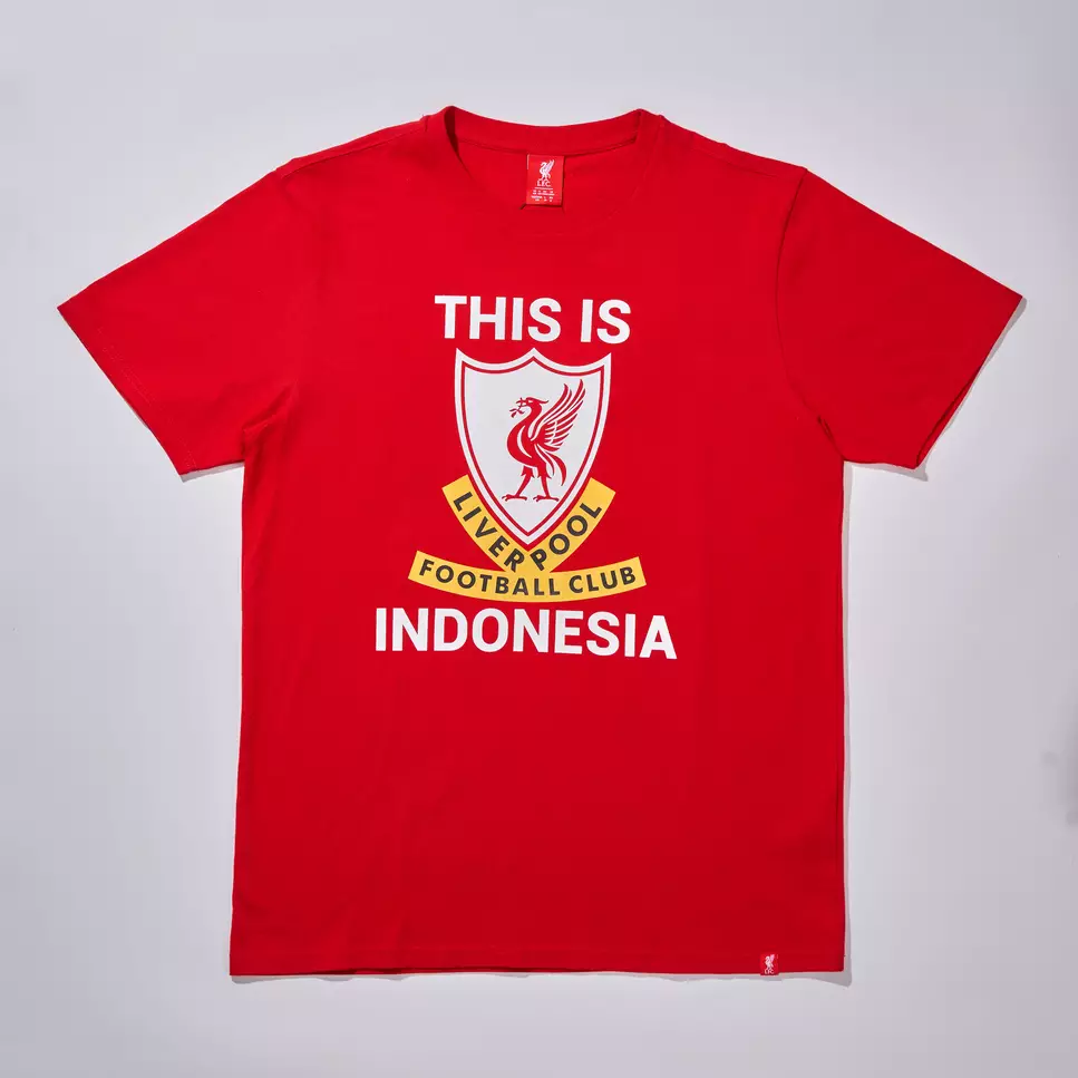 [EXCLUSIVE HANYA DI INDONESIA] “This Is Indonesia” Tee - Kaos Dewasa Official Liverpool FC Merah