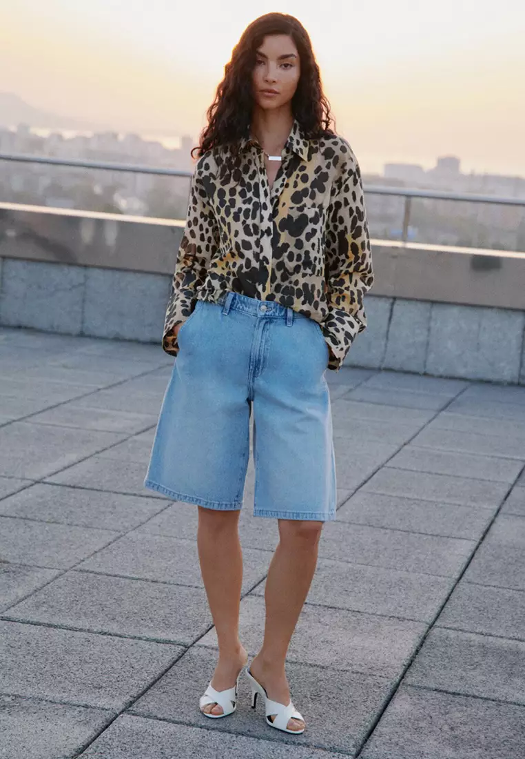 Cotton Shirt With Animal Print
