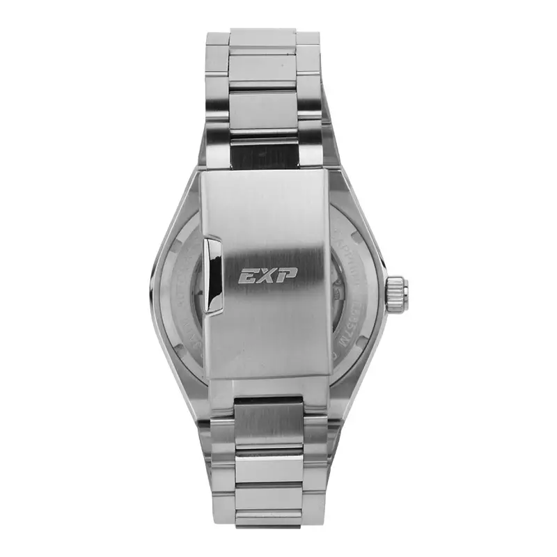 Jam Tangan Pria Expedition Automatic E 6857 MA BSSLB Men Baby Blue Dial Stainless Steel Strap