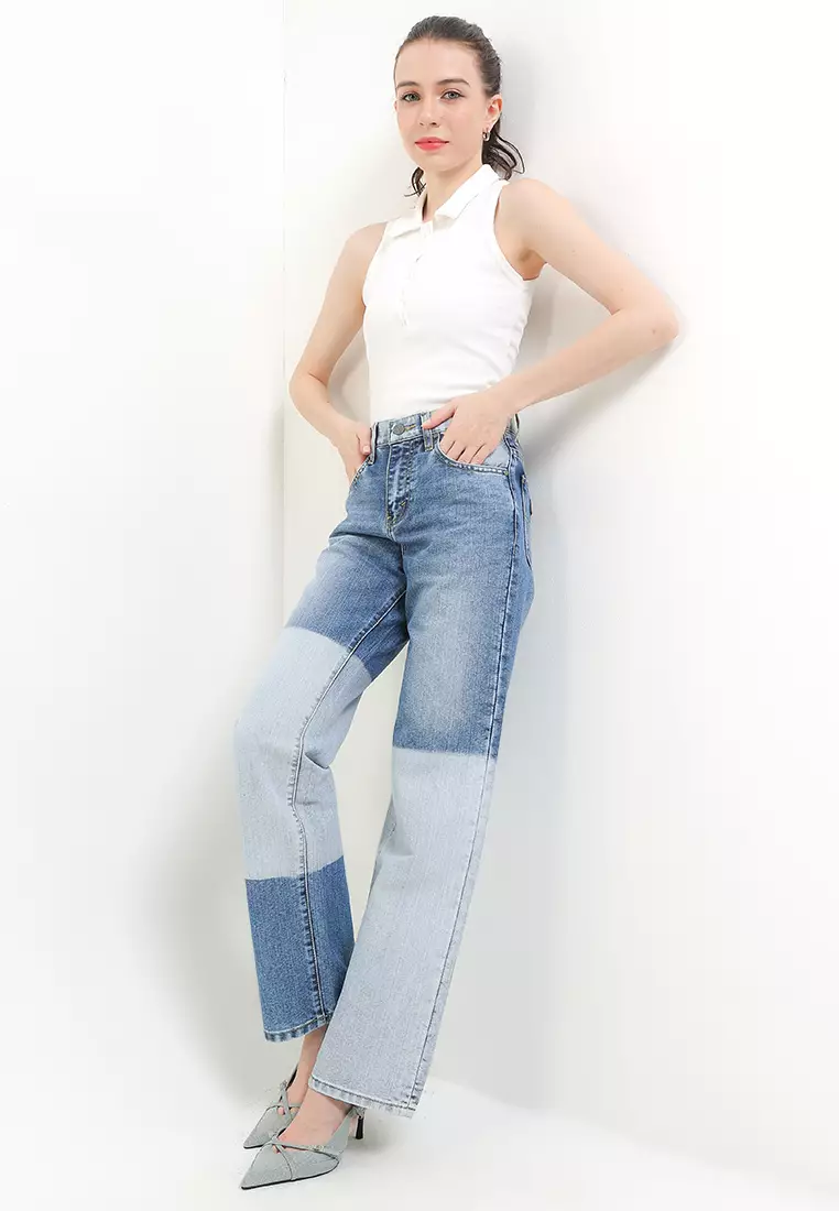 High Waist Wide Leg Denim Pant Fwl005