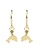 Her Jewellery gold Dolphin Hoop Earrings (Aquamarine, Yellow Gold ) - Made with Swarovski Crystals 8D35BAC05B03C4GS_4