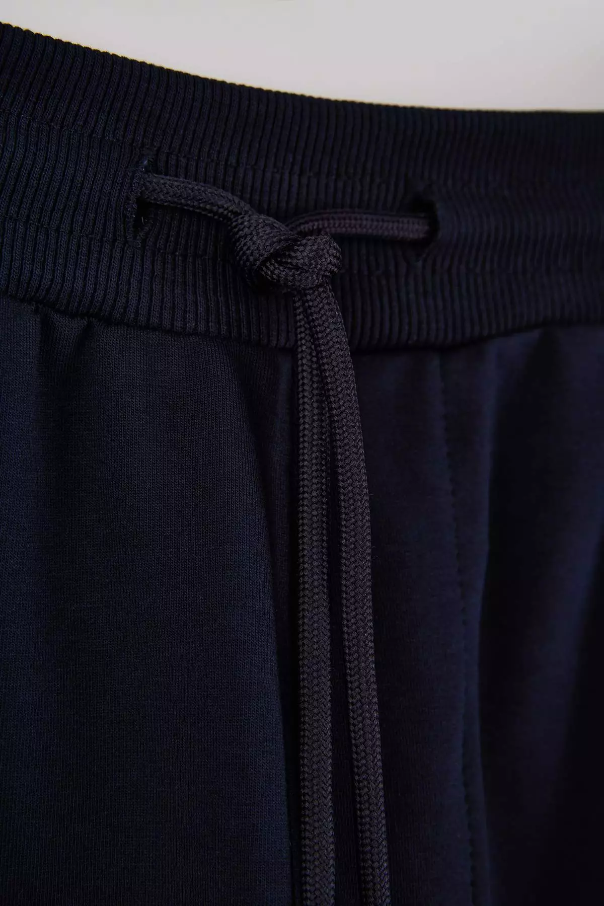 Navy Blue Plus Size Regular/Normal Fit Jogger Basic Cotton Sweatpants Tmnaw24Aj00003