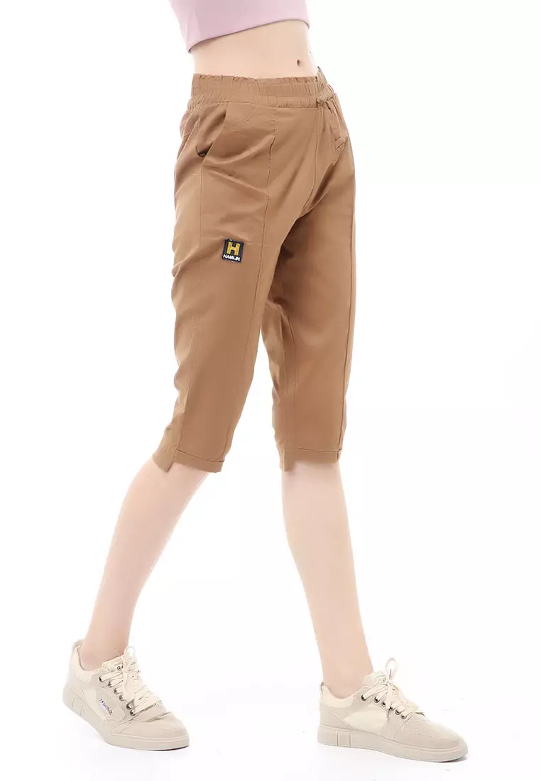 Madoc Short Pants Celana Pendek Kasual Wanita 3/4 Street Material Cotton ORGINAL - Mocca