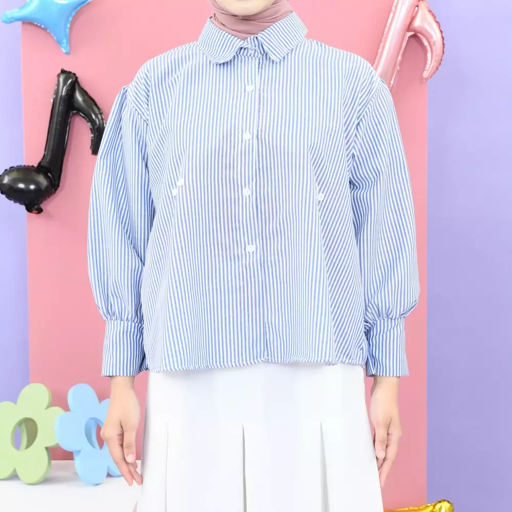 Dyandra Kemeja - Stripe Blue M19735 R44S4