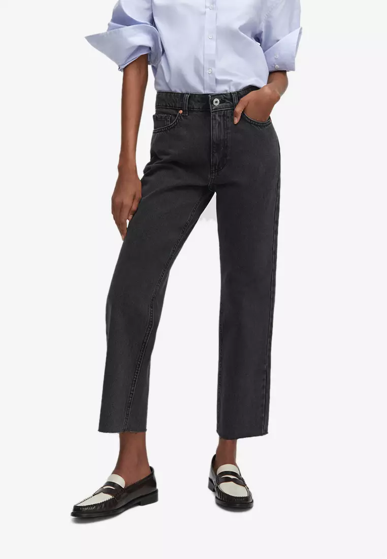 Buy Mango Straight-Fit Cropped Jeans 2024 Online
