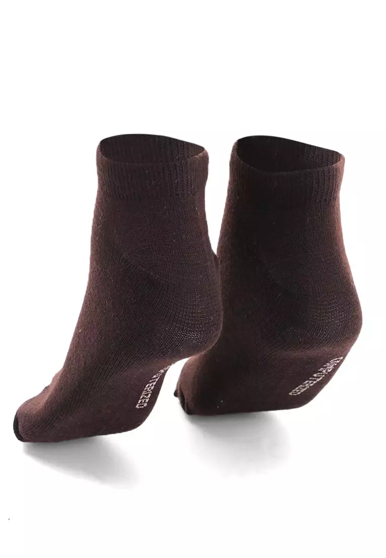 Seish Kaos Kaki Pria Wanita Polos Plain Ankle Socks Footwear Material Fabric ORIGINAL - Brown