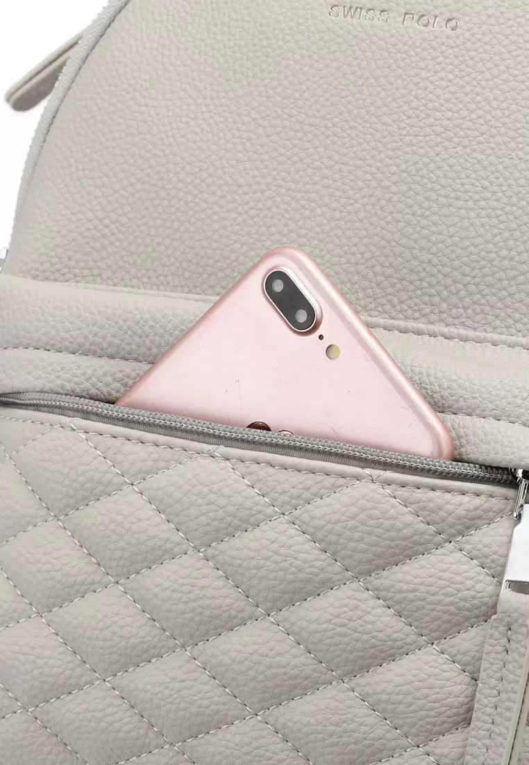 Women's Logo Backpack (Tas Ransel Wanita / Tas Punggung Wanita) - Abu-Abu