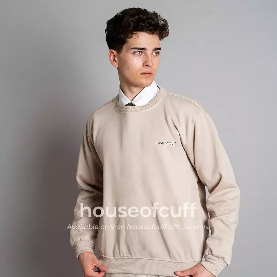 Houseofcuff sweater crewneck basic outer beige