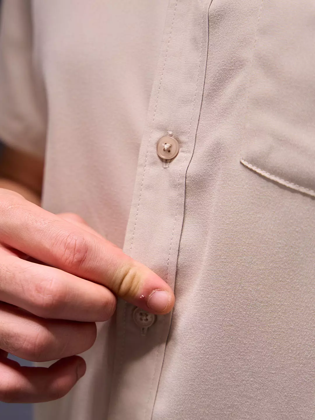 OXCON Easy Shirts Kemeja Tangan Pendek Cream