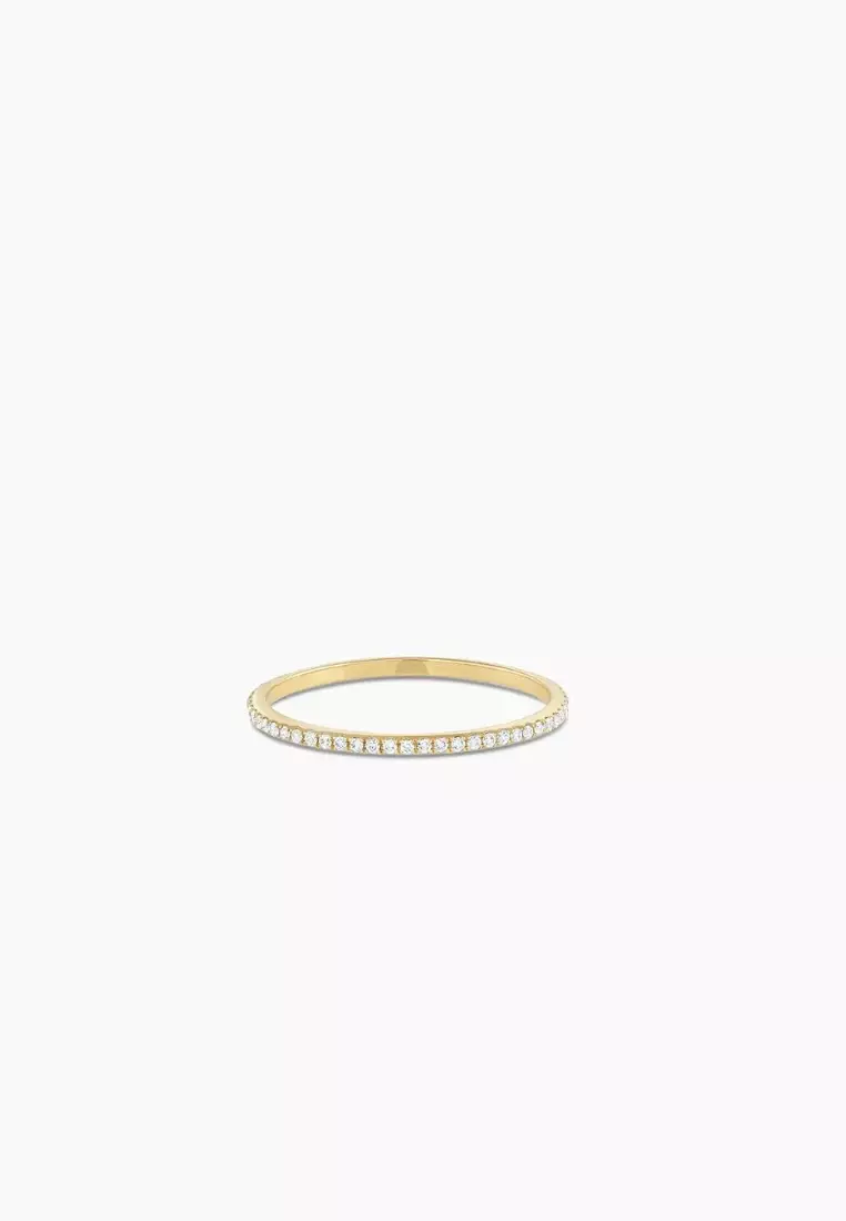 Amato Slim Diamond Full Eternity 18K Gold Ring