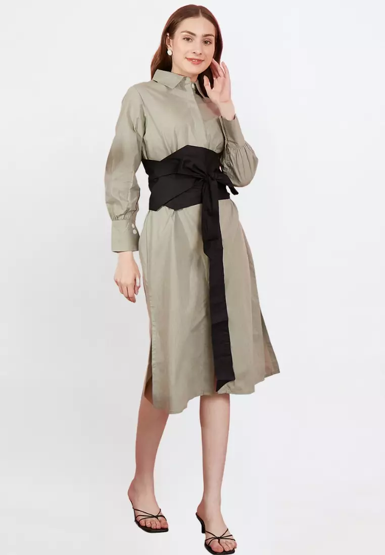 Dress Basic Nadiva Sage Green